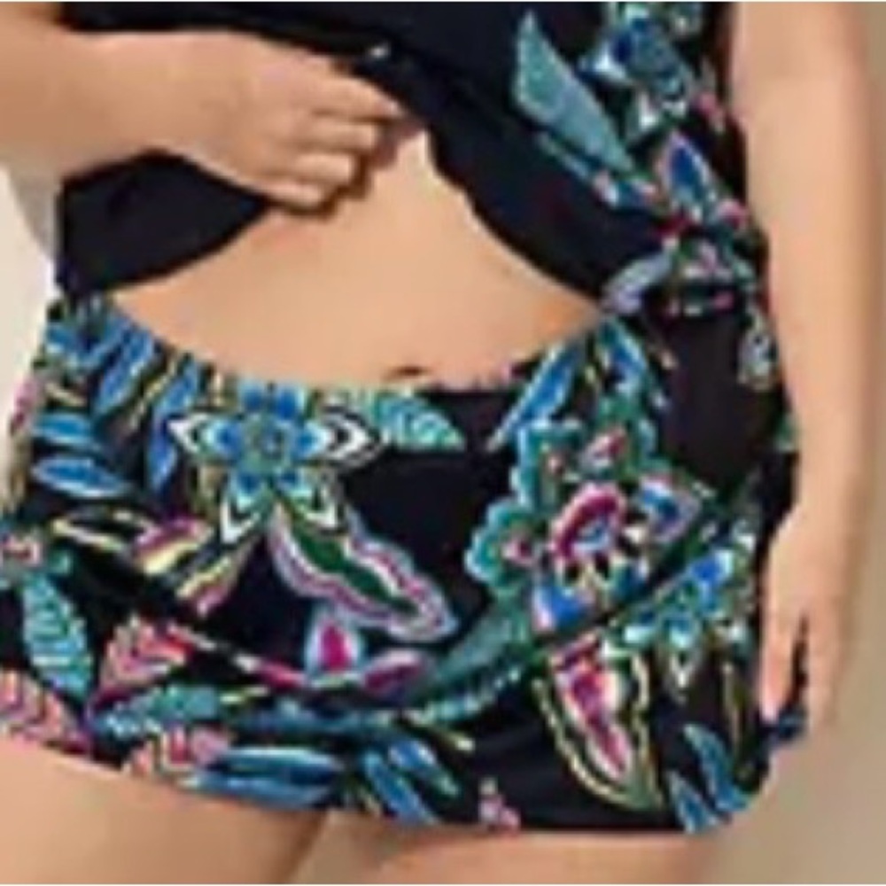 Lane Bryant Side Slit Swim Skirt